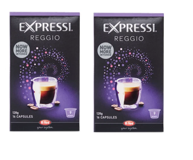 32 Capsules (2 boxes) Aldi Expressi Coffee Pods Reggio - Intensity 9