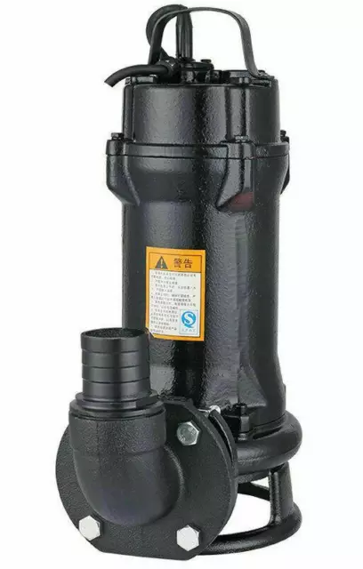 220V 1HP 750W Industrial Sewage Cutter Grinder Cast iron Submersible Sump Pump