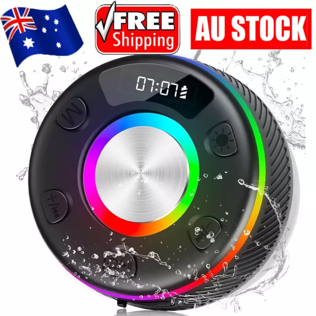 Bluetooth LED Waterproof Speaker Wireless Shower Music Stereo Handsfree Portable