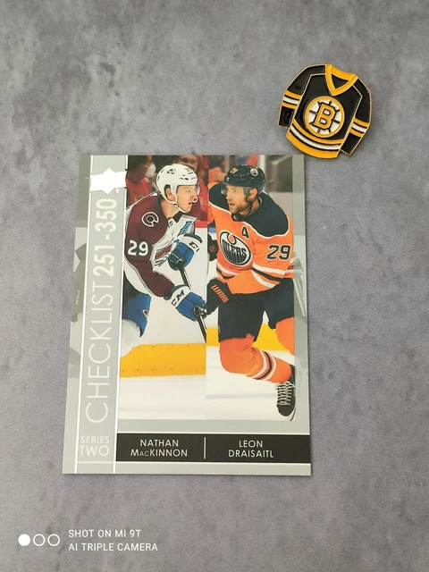 NATHAN MACKINNON LEON Draisaitl CHECKLIST 2021-22 UD Series 2 #449 ...