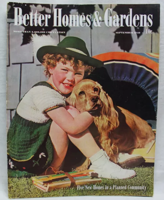 Better Homes & Gardens Magazine September 1940 Home Decorating - Landscaping