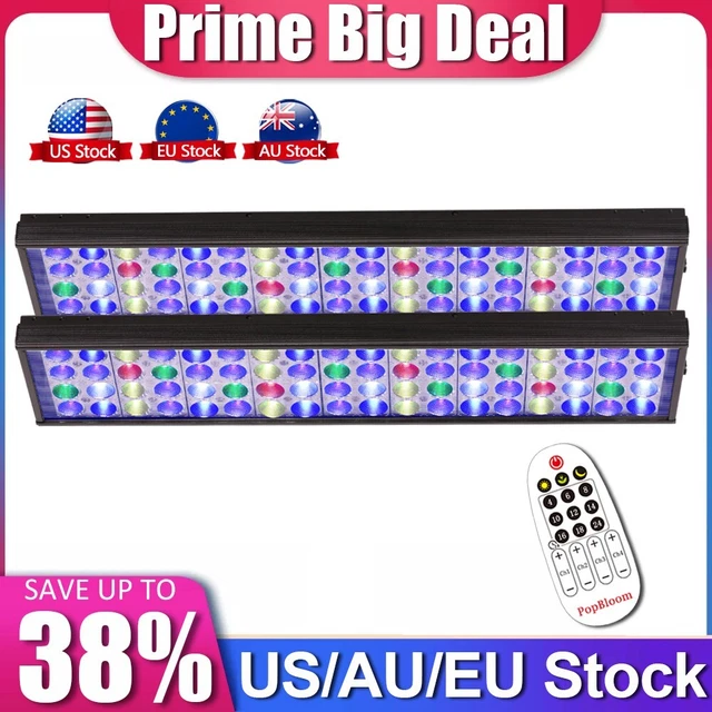 48" 4FT Marine LED Aquarium Reef Light Full Spectrum for Coral Grow Fish Tank