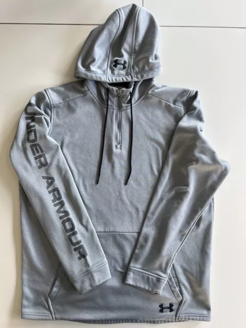 UNDER ARMOUR MEN’S Pullover 1/4 Zip Hoodie Size Large $11.99 - PicClick