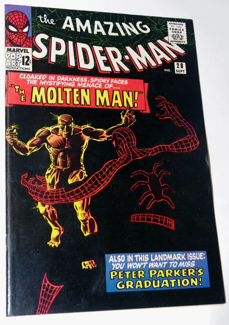 Amazing Spider-Man #28  1965 1st app. Molten Man. UNBELIEVABLE HIGH GRADE COPY