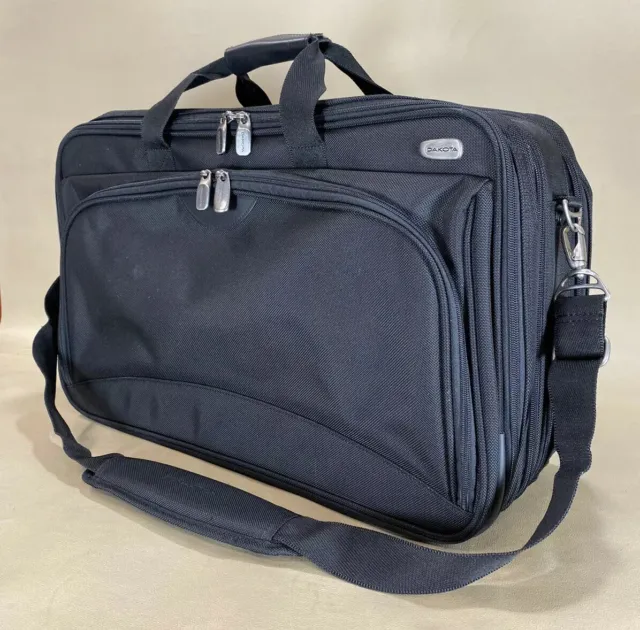 Used Dakota by Tumi Black 21” Carry On Garment Bag Briefcase Weekender Luggage 2