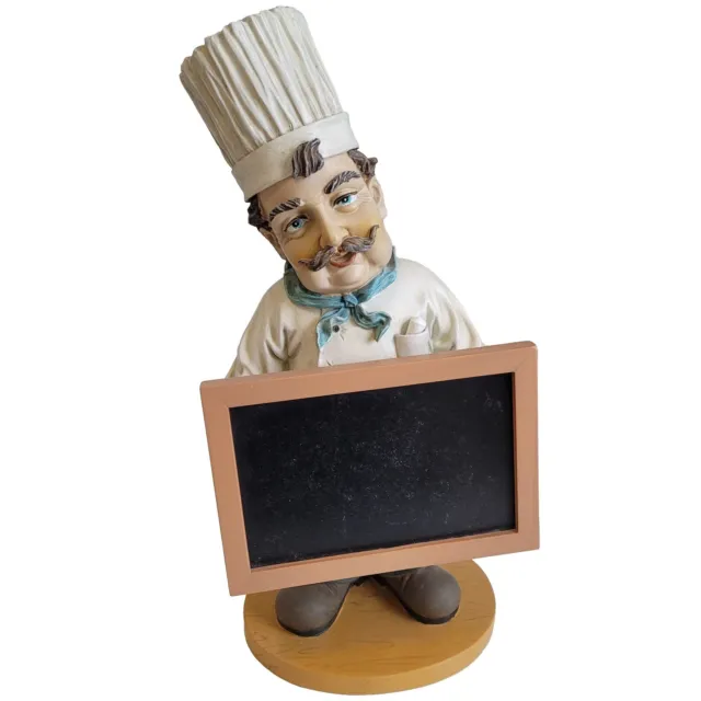 Chef Figure with Removable Chalkboard~15" Kitchen Decor Great Condition!