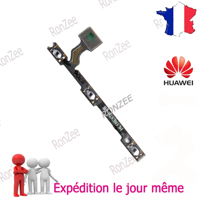 Kit Touches Extérieures Pour Huawei Mate 20 Pro - Bouton Power, Volume - Couleurs Bleu, Noir, Argent - Neuf