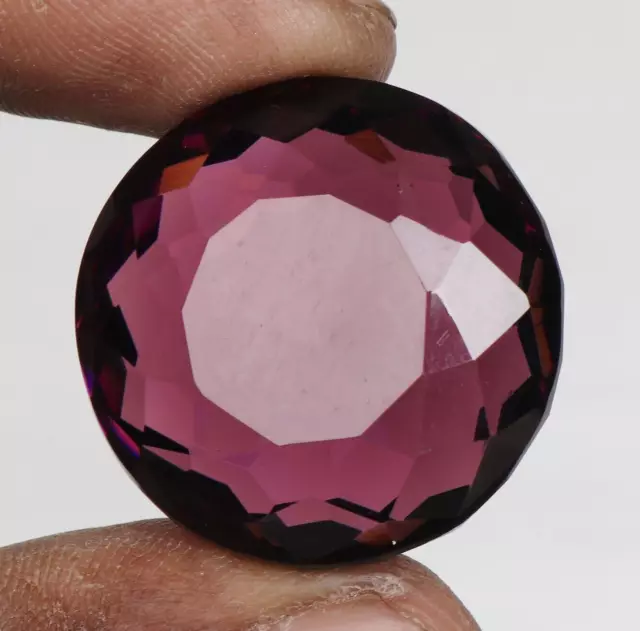 Large Purple Amethyst 21.85 Ct. Round Faceted Cut Loose Gemstone Gifts for Women