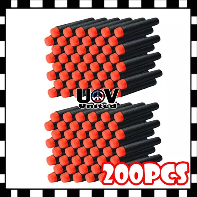 200PCS Black Refill Foam Bullet Darts Ammo for strike warriors blaster toy Gun U