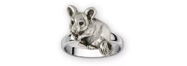 Chinchilla Jewelry Sterling Silver Handmade Chinchilla Ring  CL5-R