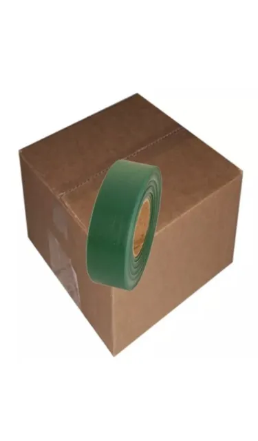 Green Flagging Tape 1 3/16"x 300 ft Roll Non-Adhesive,Trail Marking 12 Roll/Case