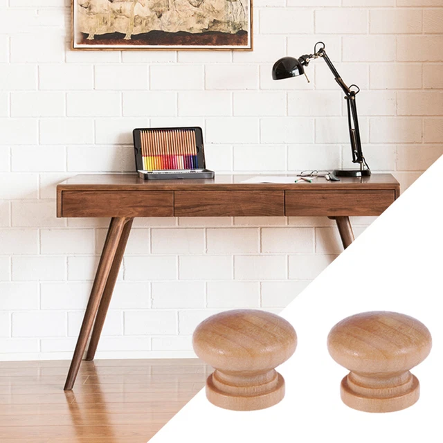 Manopole Cassetto Colorate A Fungo 6 Pezzi - Pomelli Legno Per Mobili Camera Bambini - Color Macaron