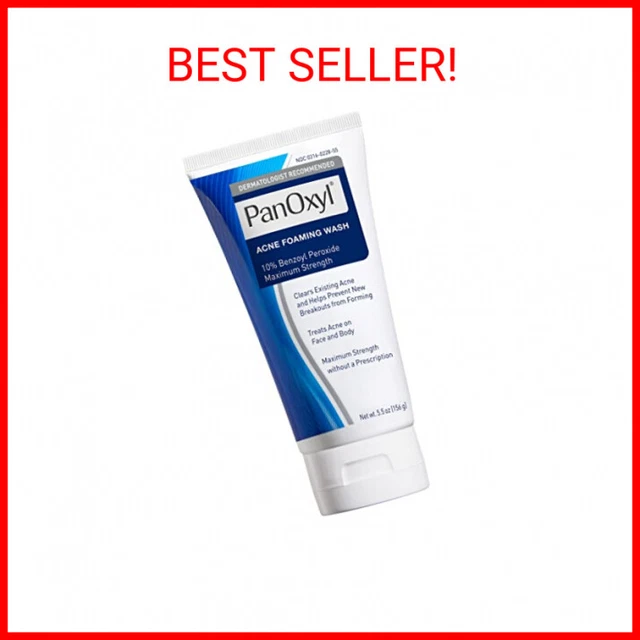 PANOXYL ACNE FOAMING Wash Benzoyl Peroxide 10 Maximum Strength 5.5oz