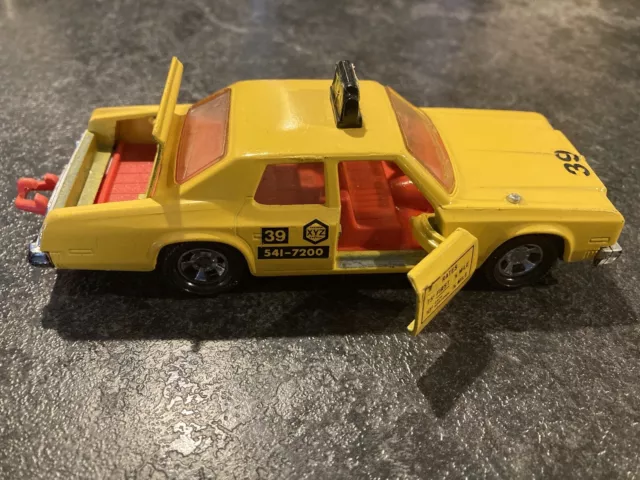 Matchbox  Super kings Grand Fury Taxi Plymouth.