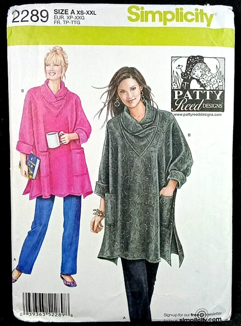 Simplicity 2289 Pullover Tunic and Knit Pants XS S M L XL XXL Uncut Pattern