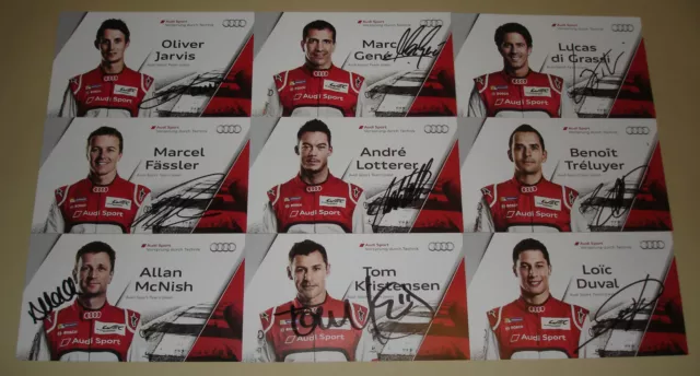 Le Mans 2013 WEC Winners Audi #1 #2 #3 Complete Signed Cards Set & Media Guide 2