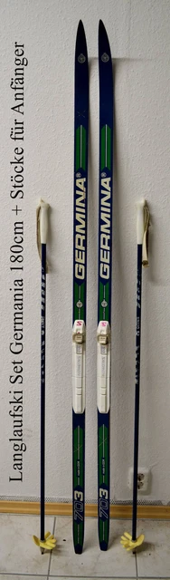 Langlaufski Set Germania 180cm Skating SNS + Stöcke für Anfänger