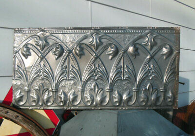 Antique Victorian Gothic Ceiling Tin Tile Acanthus Arches Chic Backsplash 2