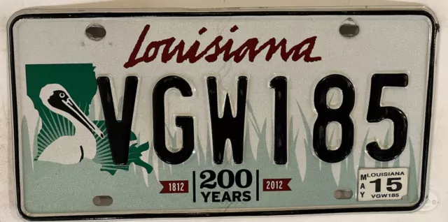 Louisiana BIG GREEN PELICAN license Plate Bird Wildlife Animal VGW 185