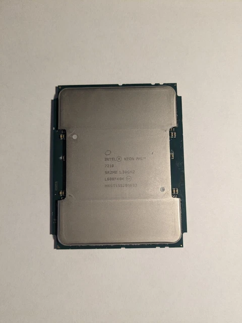 Intel Xeon Phi 7210 SR2ME 1.30/1.50GHz 64-Core 256Thread 16GB LGA3647 TESTED CPU Intel Xeon Phi 7210 SR2ME 1.30/1.50GHz 64-Core 256Thread 16GB LGA3647 TESTED CPU