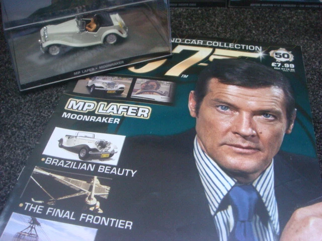 JAMES BOND CAR Collection No 50 moonraker mp lafer car + mag $16.39