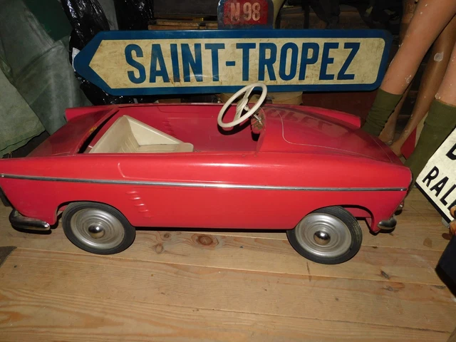 Jouet Ancien En Tôle ATC Asahi - Renault Floride Cabriolet Hard Top - Japon 1960 - L 23 Cm