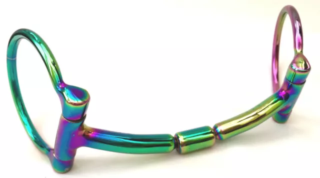 Titanium Rainbow Comfort Eggbutt Snaffle with Copper Inserts