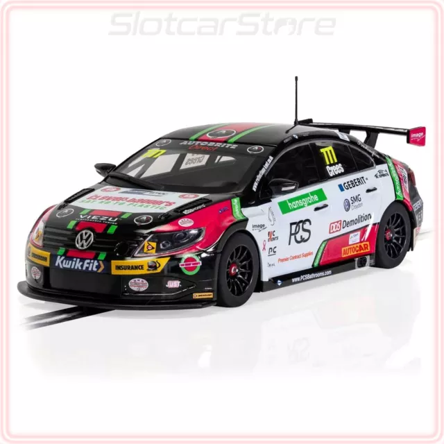 Scalextric C4174 VW Volkswagen CC Team HARD "No.777 M.Crees" BTCC 2019 1:32 Auto