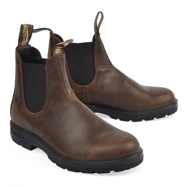 BLUNDSTONE 1609 ANTIQUE BROWN LEATHER stivali uomo pelle marrone