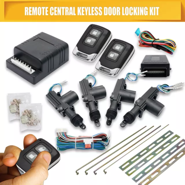 Car Central 2 Remote Control Door Lock Locking Security System Keyless Entry Kit