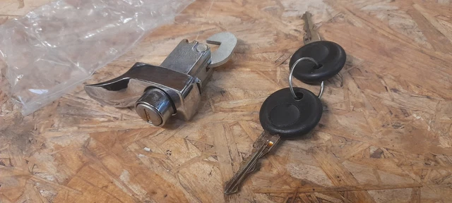 Volkswagen Beetle T1 Engine Deck Lid Lock – 3 Screw, Chrome, 1967-1971 (Fits T2 Bus 1967)