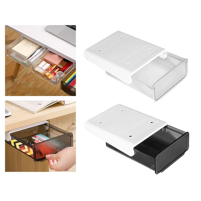 under Desktop Pencil Tray Drawer Hidden Desk Drawer Storage Organizer