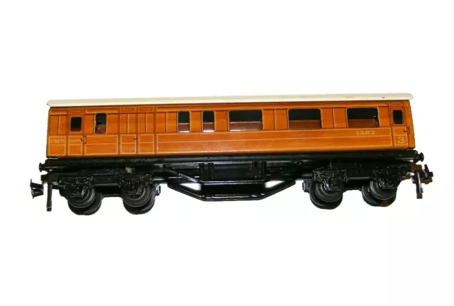 Vintage Blech British Englisches Trix TTR Personenwagen LNER Teak Beige