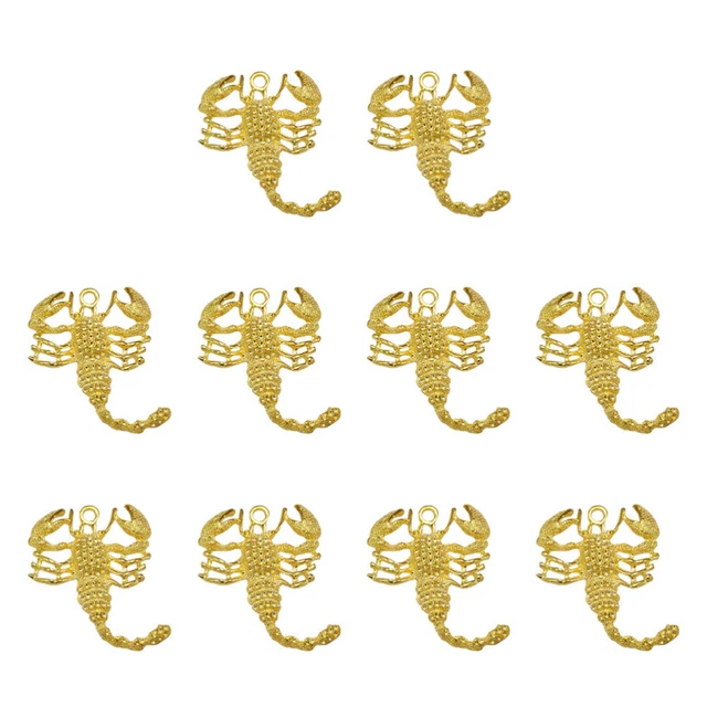 10 pièces alliage pendentif scorpion breloques bricolage fabrication de bijoux a