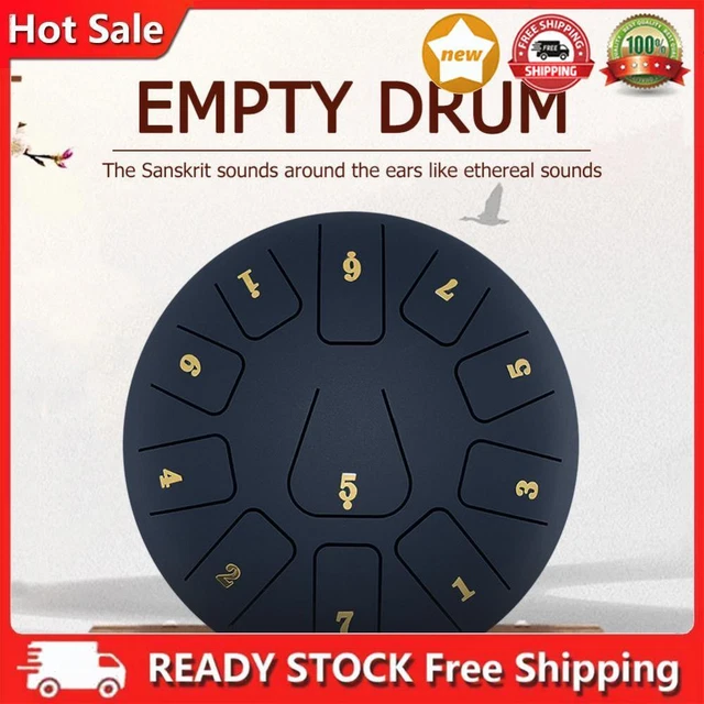 HUANGHUANG 8 Zoll StahlZungentrommel 11-Ton C Key Pan Drum Percussion Instrument