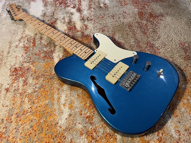 2021 Fender Squier Paranormal Thinline Cabronita Telecaster in Lake Placid Blue 2