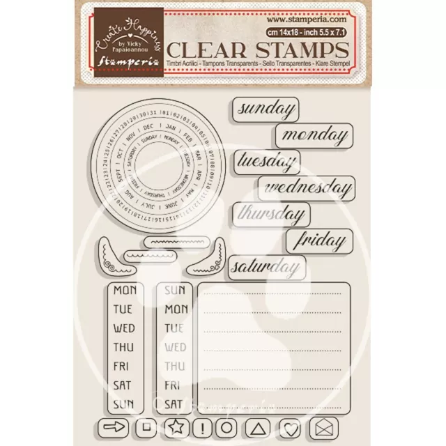 3 Pack Create Happiness Christmas Plus Clear Stamps-Weekly Planner WTK179
