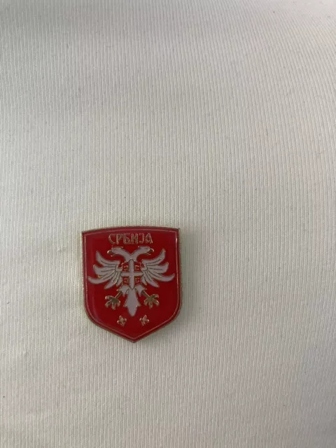 New Serbia National Team Football  Crest Enamel Pin Badge. Price Inc Of Postage
