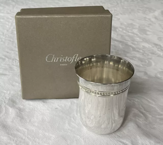 CHRISTOFLE: Silver Plated Timbale / Small Beaker