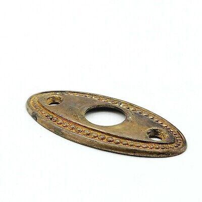 Vintage Steel Ornate Doorbell Escutcheon 2 1/4" Salvage Hardware 2