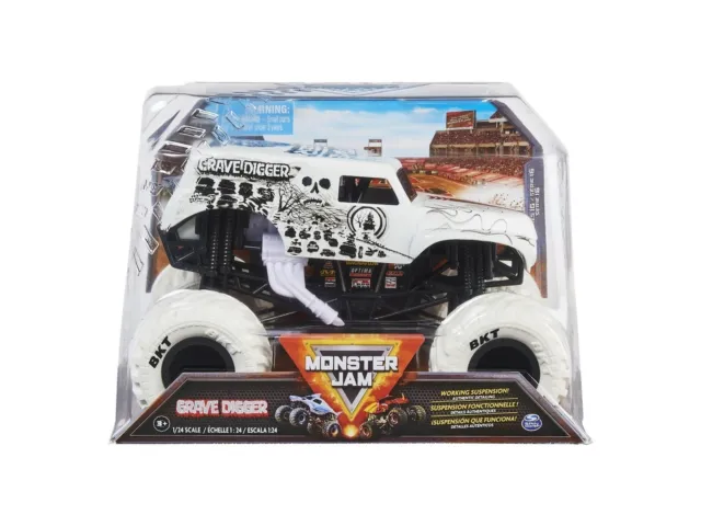 Monster Jam GRAVE DIGGER 1:24 scale White vehicle truck