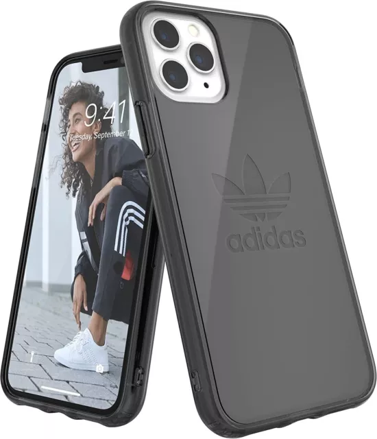 Adidas Originals - Custodia protettiva trasparente per iPhone 11 Pro, con logo g