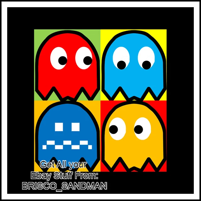 FRIDGE FUN REFRIGERATOR PACMAN GHOSTS ART A Retro Video Games