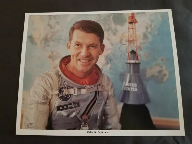 Astronaut Wally M. Schirra Jr. Original Autographed Signed Photo, NASA Sigma 7