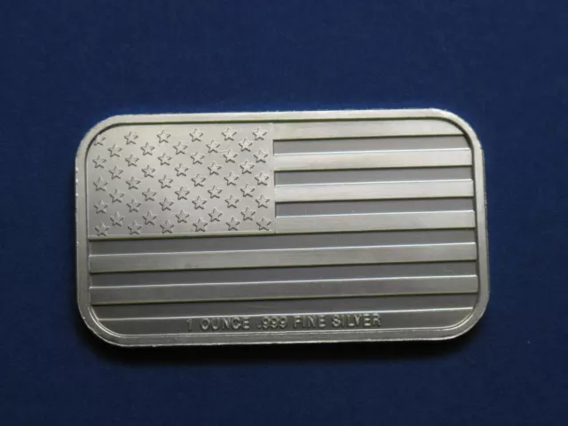 2002 Silver Towne Pledge of Allegiance-American Flag 1oz Silver Art Bar Lot-170