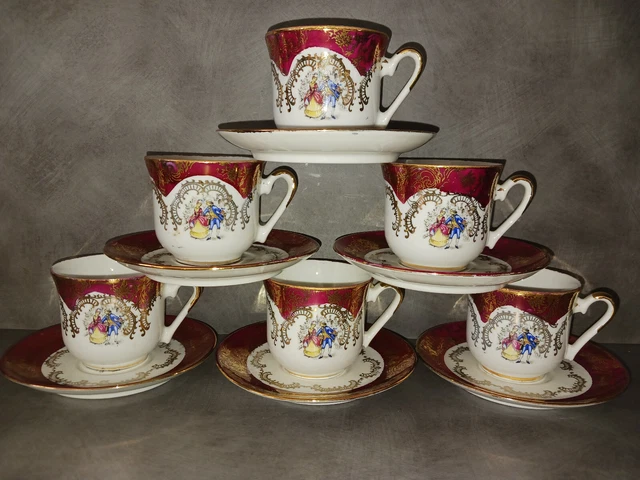 Lot 6 Tasses Expresso, café - Marron - Bistrot - Décoration