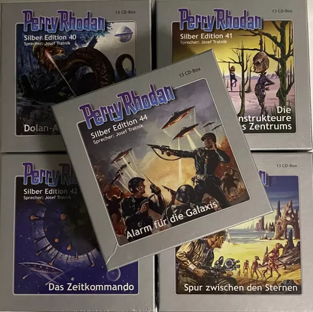 XXL Perry Rhodan Silber Edition Hörbuch Paket Folge 40,41,42,43,44 auf 63 CDS