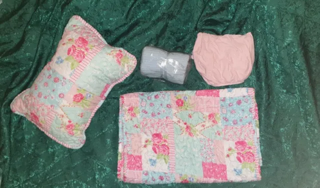baby girl cot bed bedding set