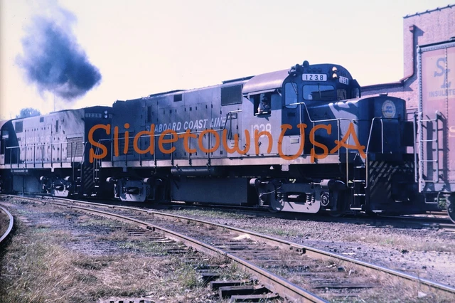 Vtg 1969 Train Slide 1238 Seaboard Coast Line Engine Spartanburg SC X3D186