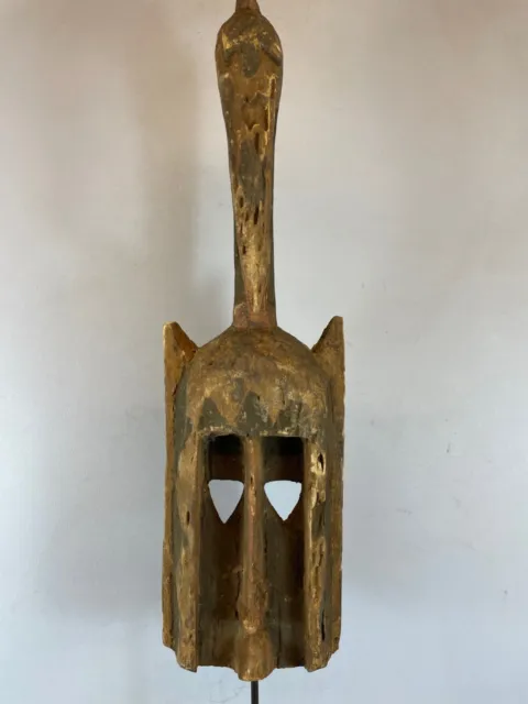 230616 - Old African Dogon  Satimbe Mask with bird on top - Mali. 3